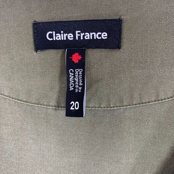 plus size sleeveless Button tank top tunic style  green size 20 Claire France - Picture 8 of 15